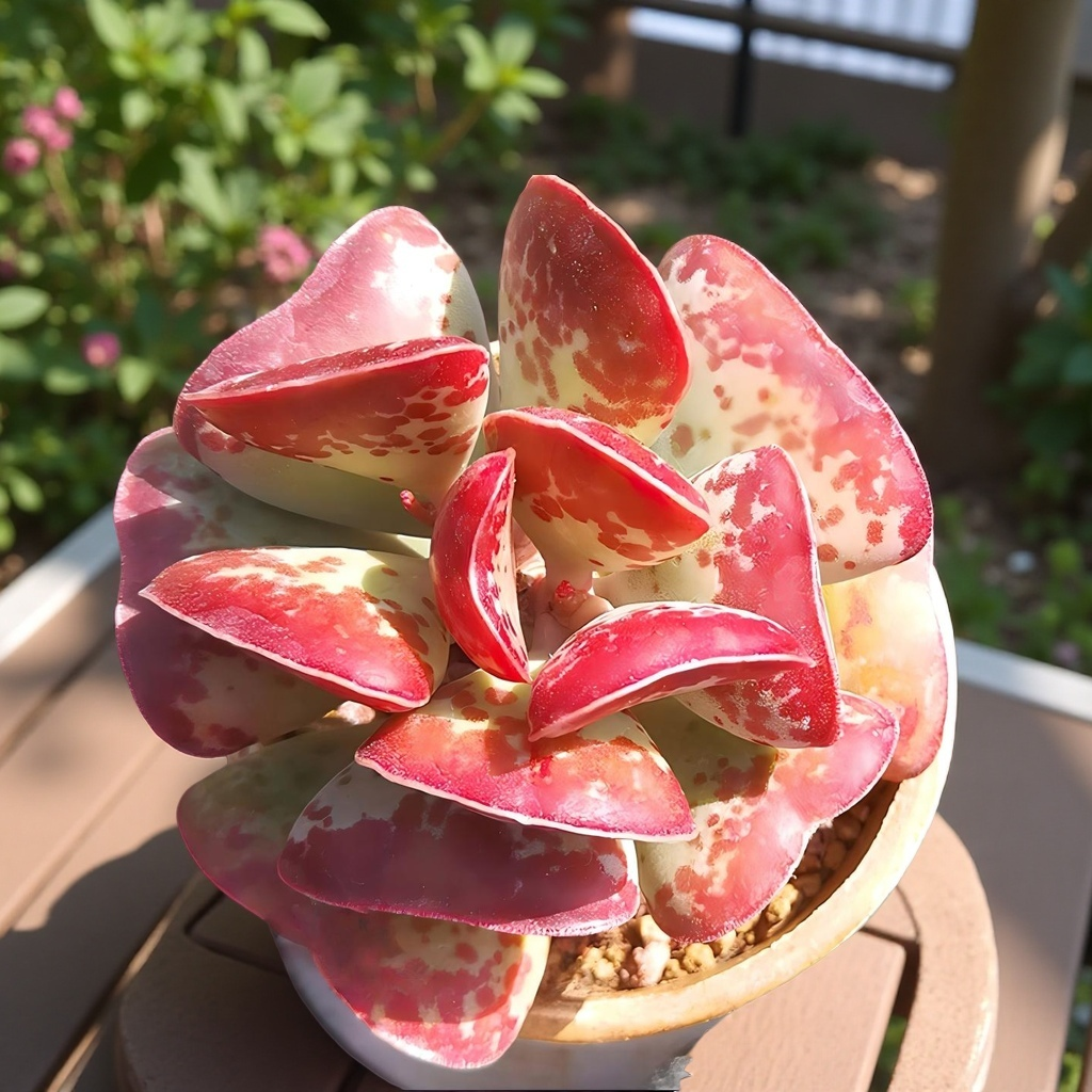 Calico Hearts Succulent in Pot, 2 Inch Potted Live Succulent Plant, Red Edge Spotted Succulent, Unique Heart Leaf Plant, Cute Indoor Plant, Aesthetic Decor Gift