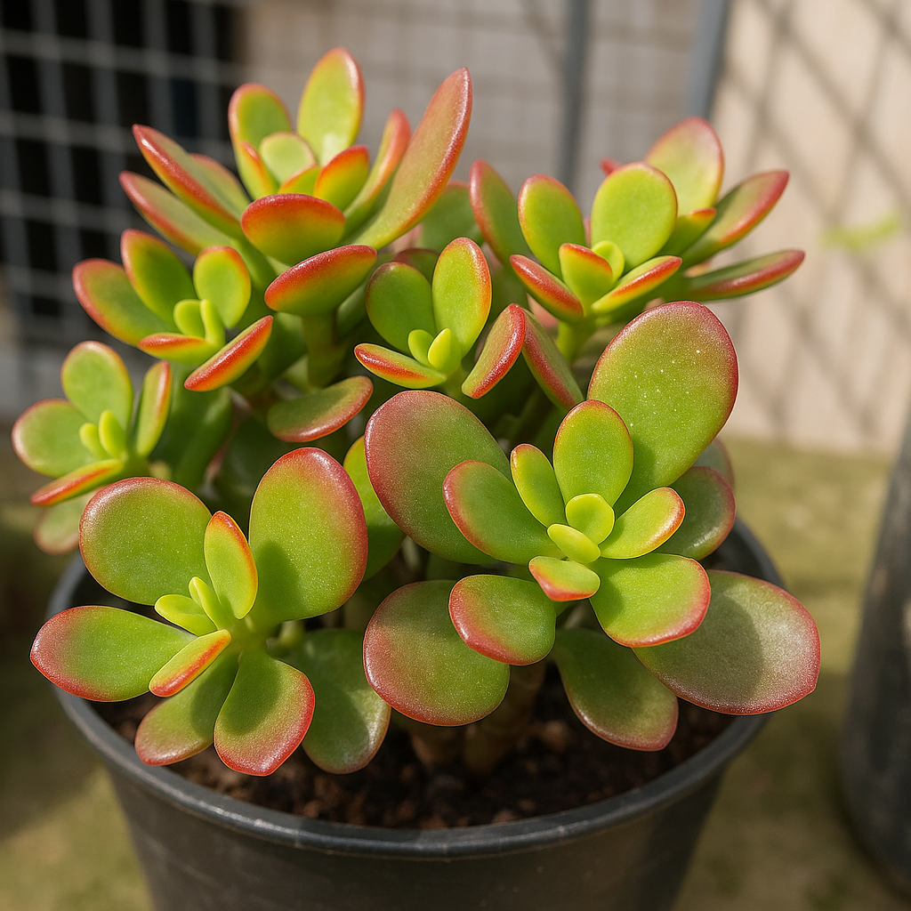 Flapjack Succulent in Pot, 2 Inch Potted Live Succulent Plant, Paddle Plant Kalanchoe Luciae, Red Edge Succulent, Color Changing Plant, Indoor Plant Decor
